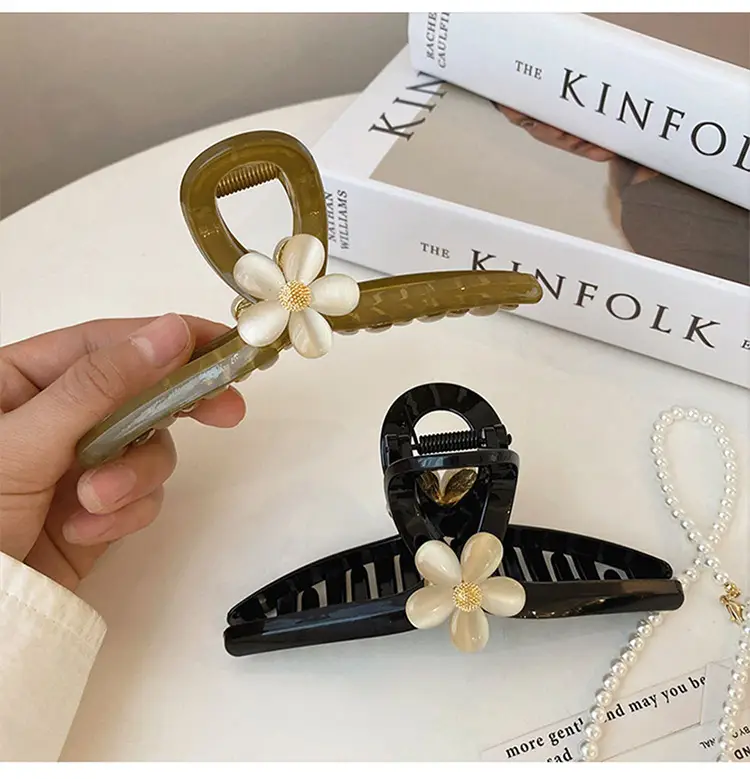 Advanced Sense Flower Hairpin Women's Head Refined Grab Shark Clip — feature 6