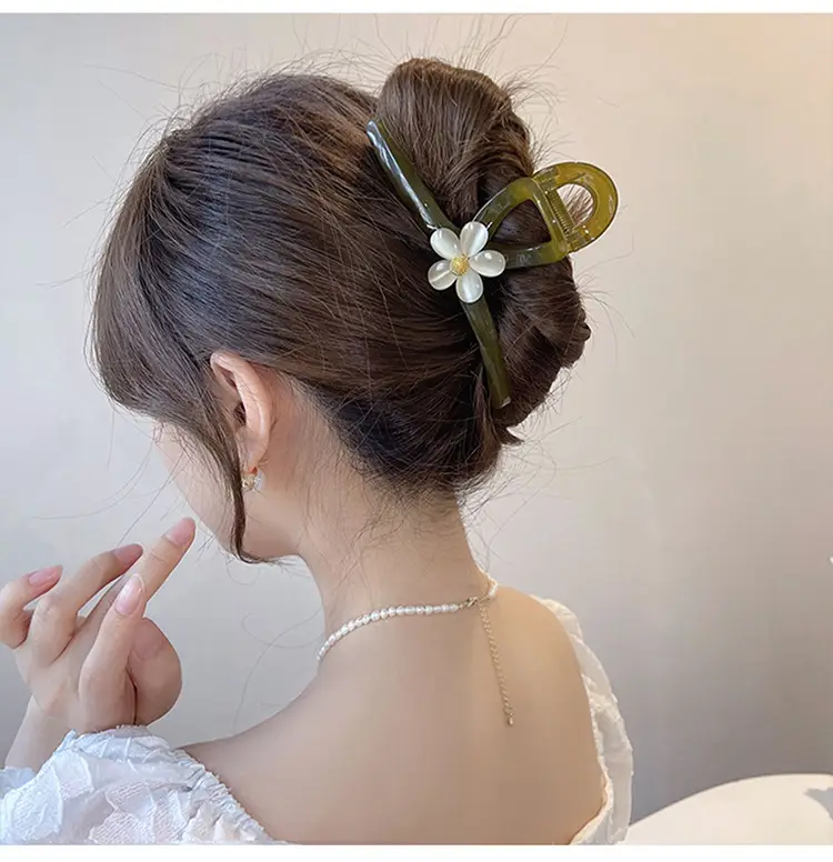 Advanced Sense Flower Hairpin Women's Head Refined Grab Shark Clip — feature 7