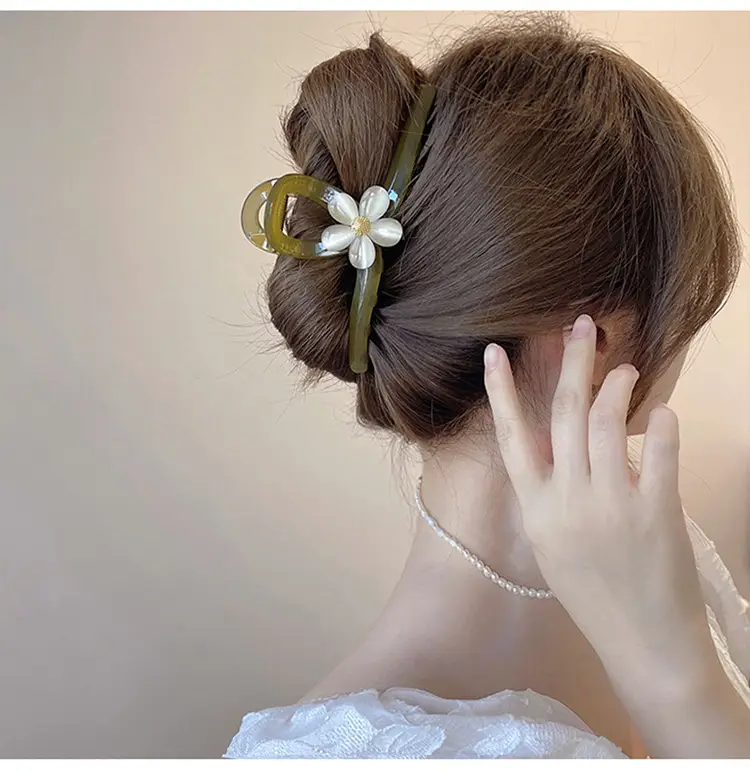 Advanced Sense Flower Hairpin Women's Head Refined Grab Shark Clip — feature 9