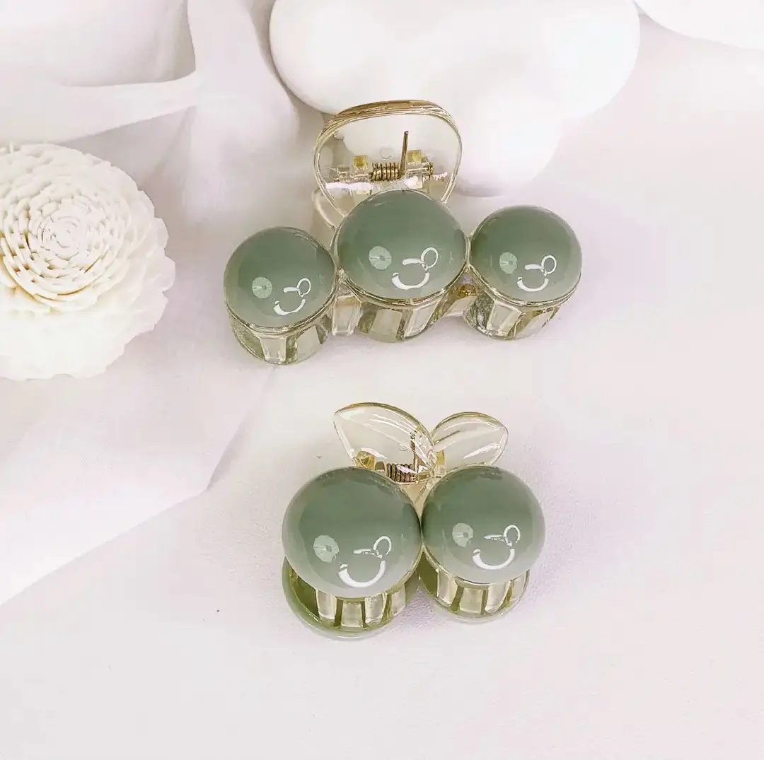 Green Half-Sphere Hair Clips for Women - Image 7