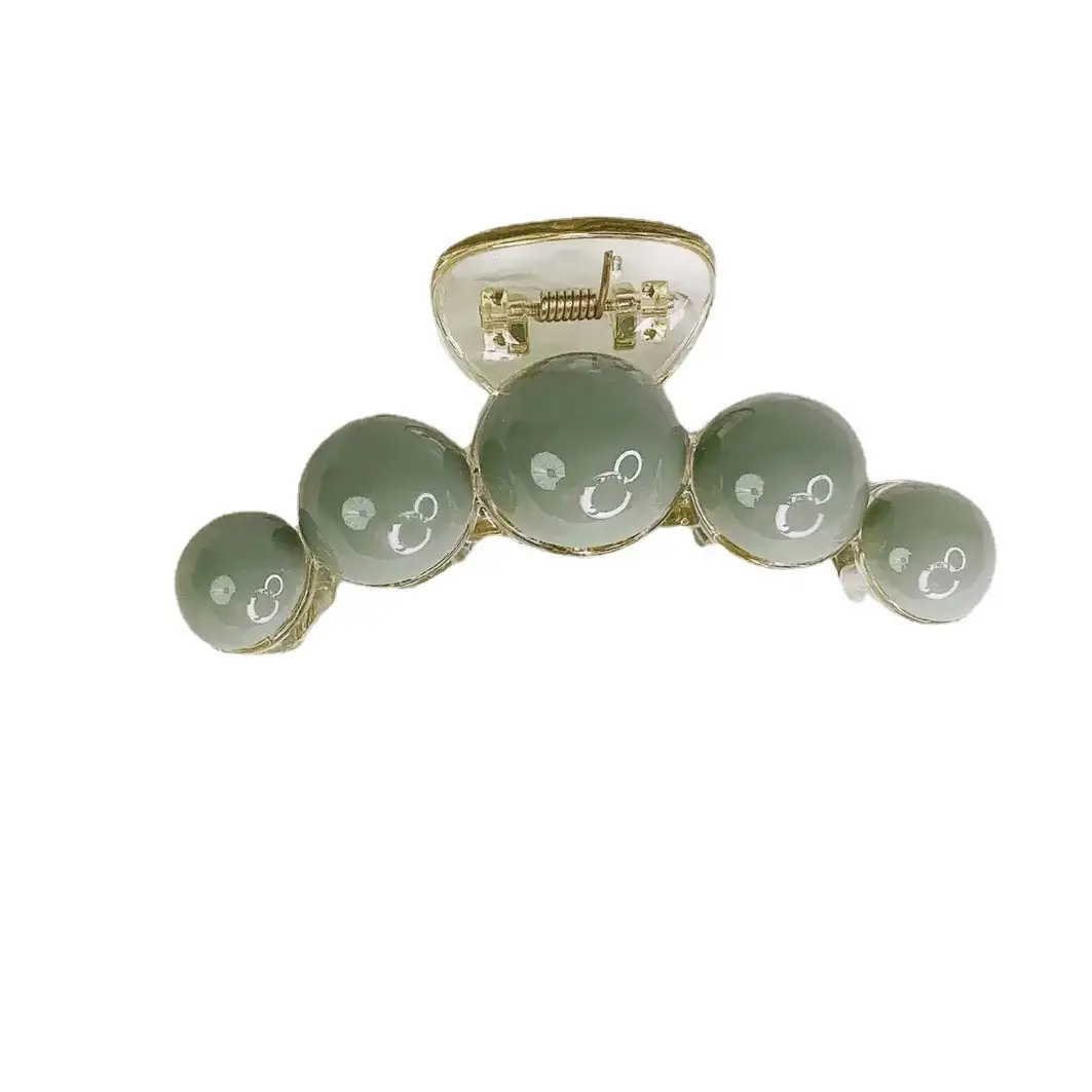 Green Half-Sphere Hair Clips for Women - Image 8