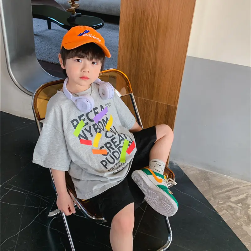 Children Cotton T-Shirt Short Sleeve Summer Base Boys - Image 4
