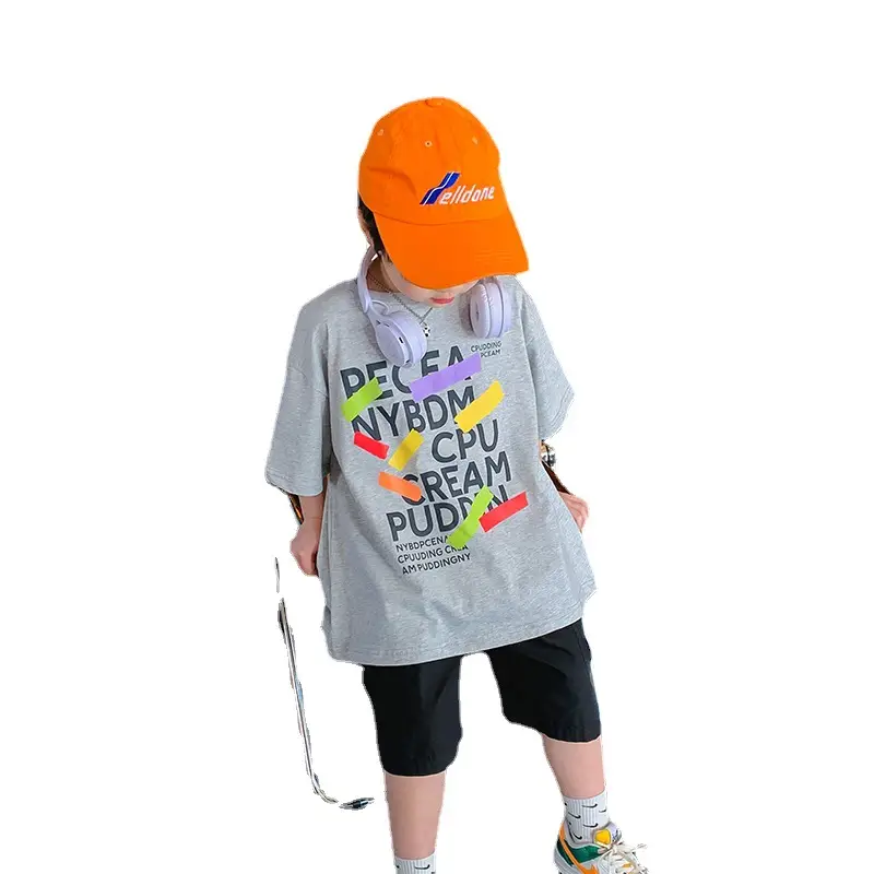 Children Cotton T-Shirt Short Sleeve Summer Base Boys - Image 6