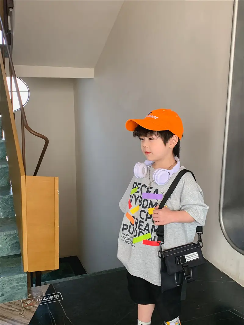 Children Cotton T-Shirt Short Sleeve Summer Base Boys — feature 8