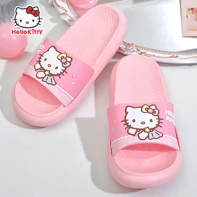 Hello Kitty Children Slippers Summer Cute Cartoon Girls Princess Indoor Home Girls Soft Bottom Non-slip Beach Shoes — feature 6