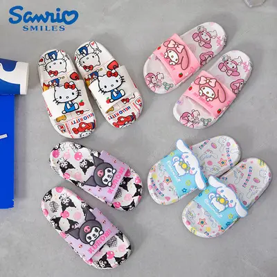 Hello Kitty Children Slippers Summer Cute Cartoon Girls Princess Indoor Home Girls Soft Bottom Non-slip Beach Shoes — feature 9
