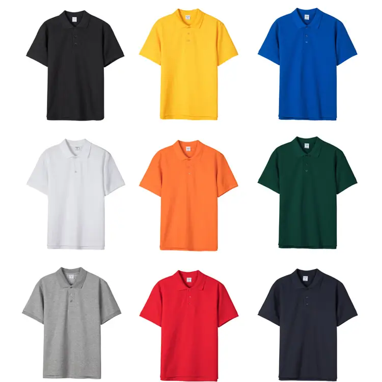New Ag230G Cotton Polo Pique Lapel Shirt Black