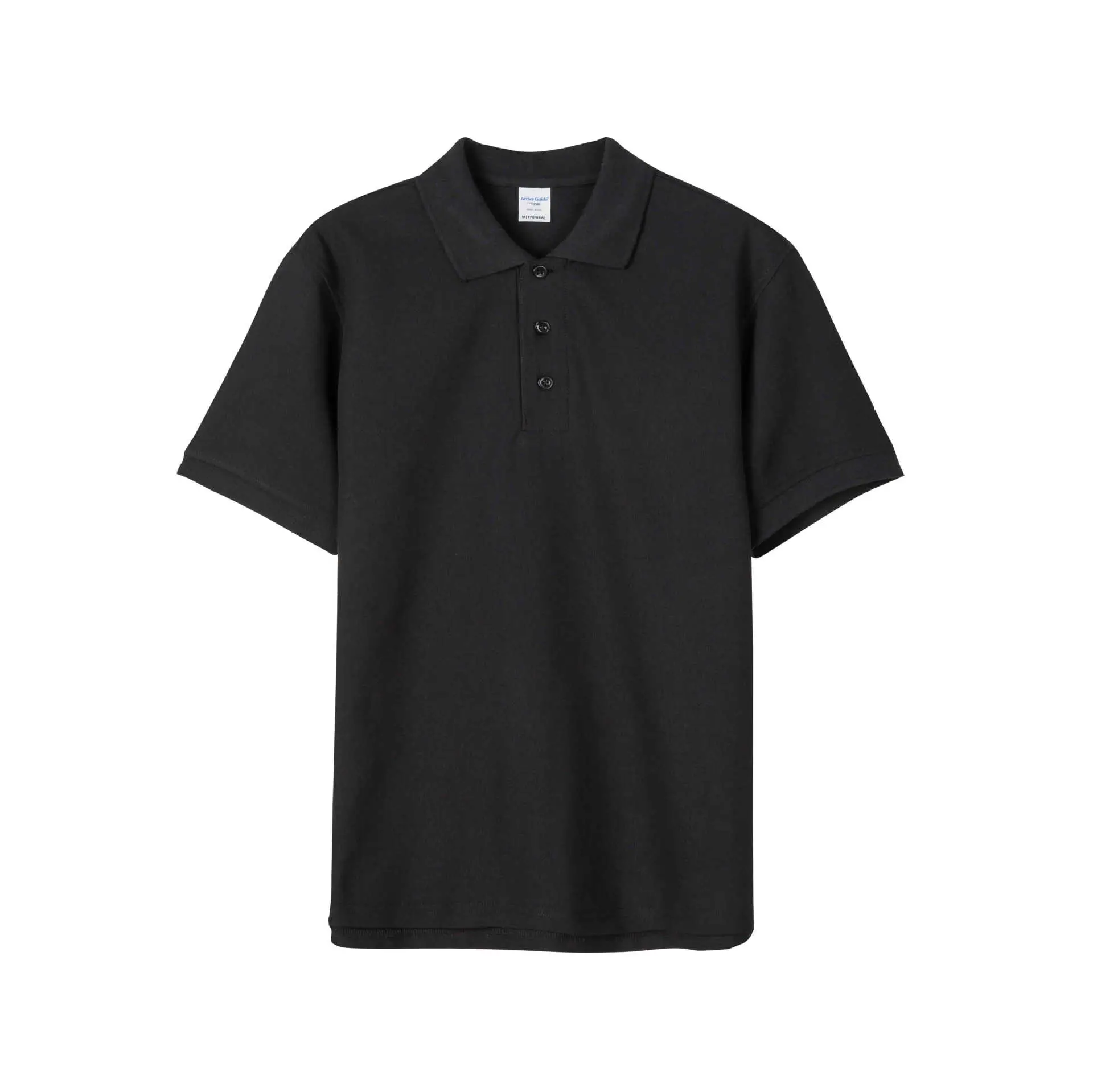 New Ag230G Cotton Polo Pique Lapel Shirt Black