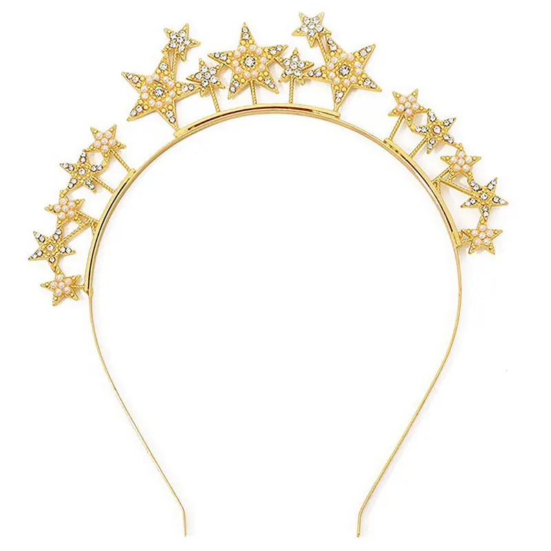 Zinc Alloy Star Hair Band with Diamond Five Pointed Star - Image 7