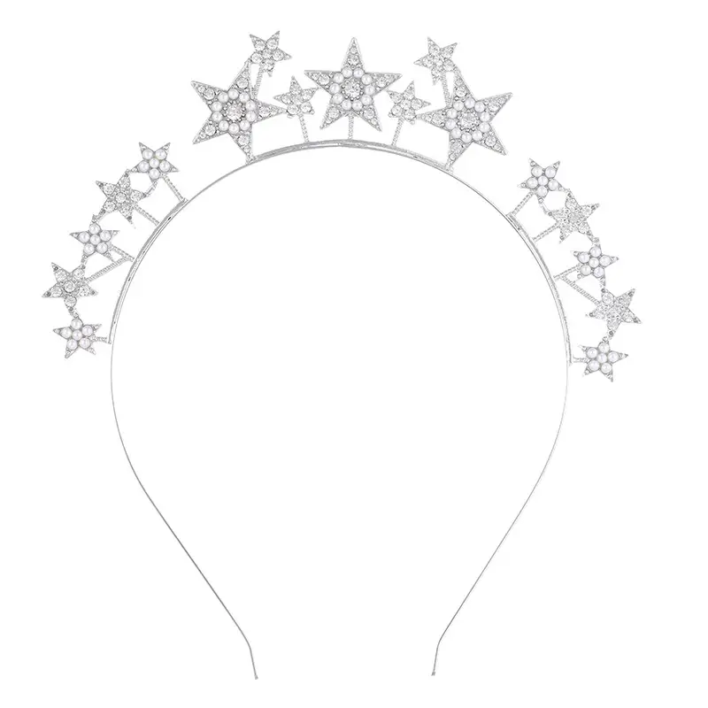 Zinc Alloy Star Hair Band with Diamond Five Pointed Star - Image 3