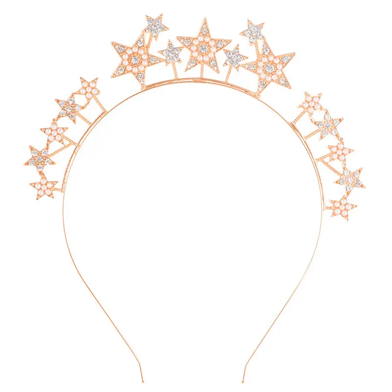 Zinc Alloy Star Hair Band with Diamond Five Pointed Star - Image 2