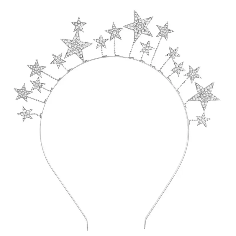 Zinc Alloy Star Hair Band with Diamond Five Pointed Star - Image 5