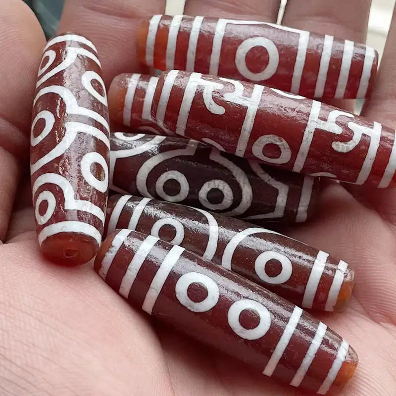 Factory Wholesale Natural Agate 50mm High Oil Antique Red Meat Pattern Loose Beads - Image 4