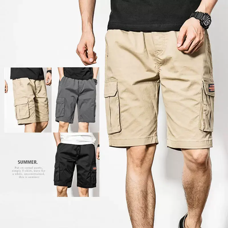 Men's Beige Cargo Pants Casual Winter Loose Fit — feature 1