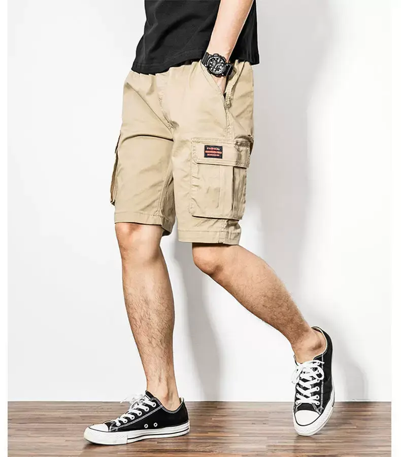 Men's Beige Cargo Pants Casual Winter Loose Fit — feature 10