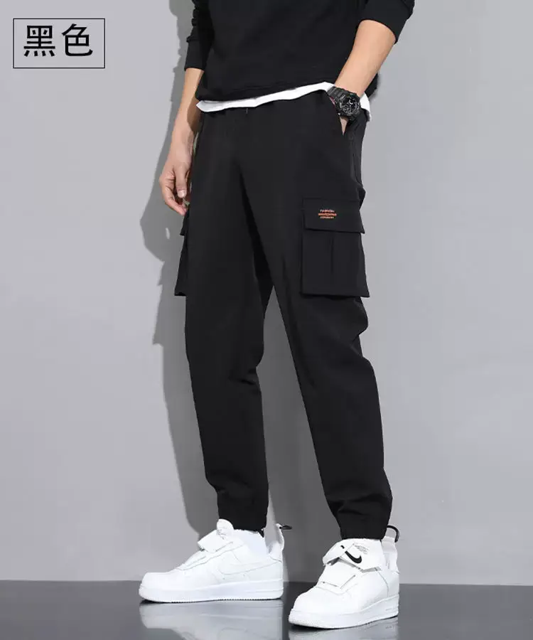 Men's Beige Cargo Pants Casual Winter Loose Fit — feature 18