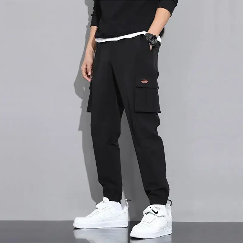Men's Beige Cargo Pants Casual Winter Loose Fit - Image 45