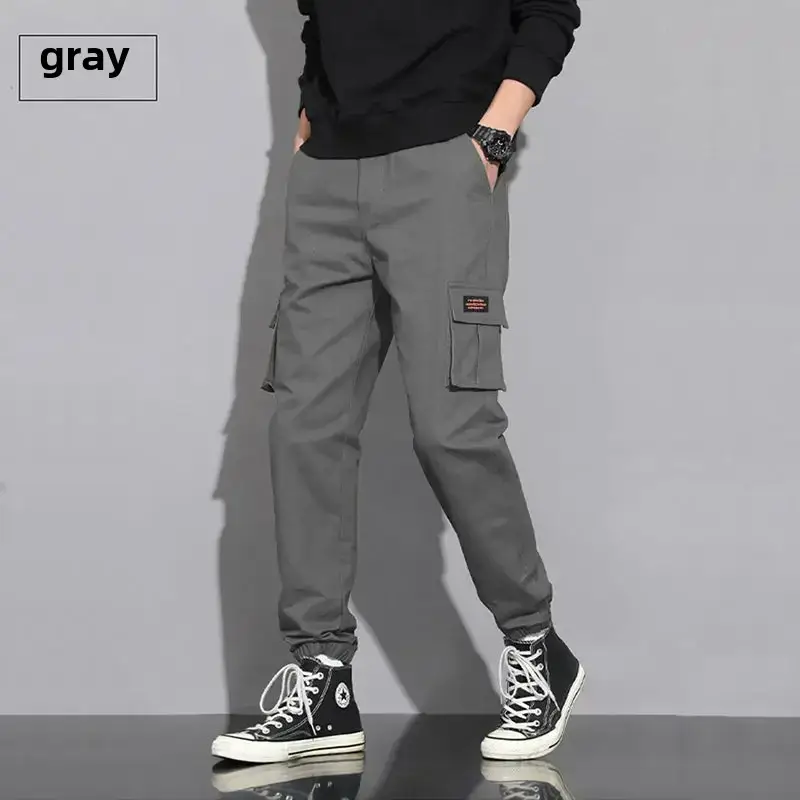 Men's Beige Cargo Pants Casual Winter Loose Fit - Image 49
