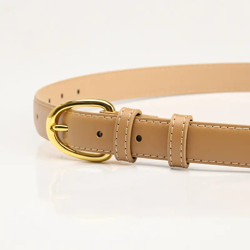 Women PU Pin Buckle Belt Brown Student Decorative - Image 8