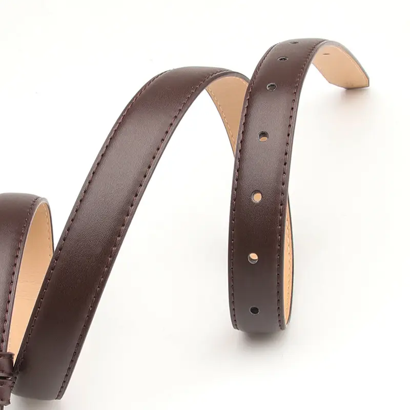 Women PU Pin Buckle Belt Brown Student Decorative - Image 9