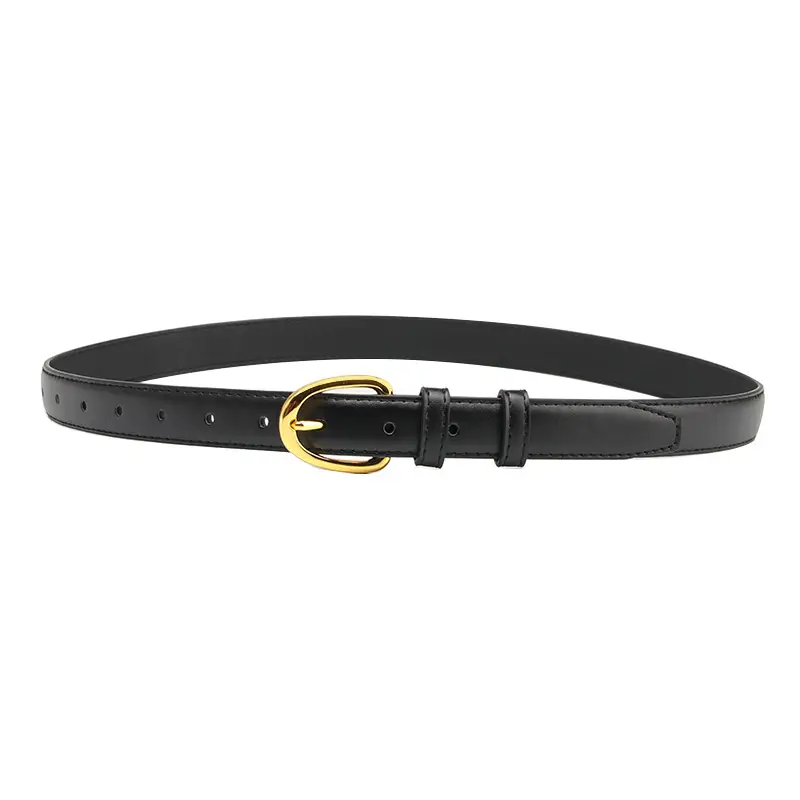 Women PU Pin Buckle Belt Brown Student Decorative - Image 10
