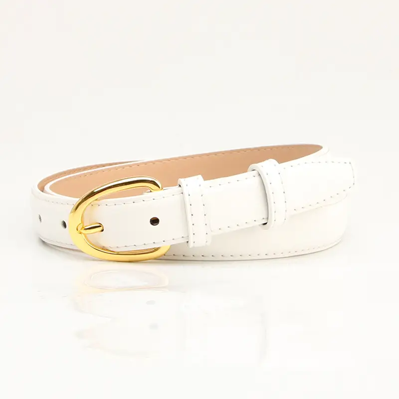 Women PU Pin Buckle Belt Brown Student Decorative