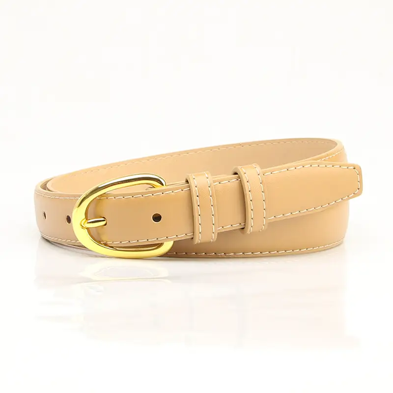 Women PU Pin Buckle Belt Brown Student Decorative - Image 3