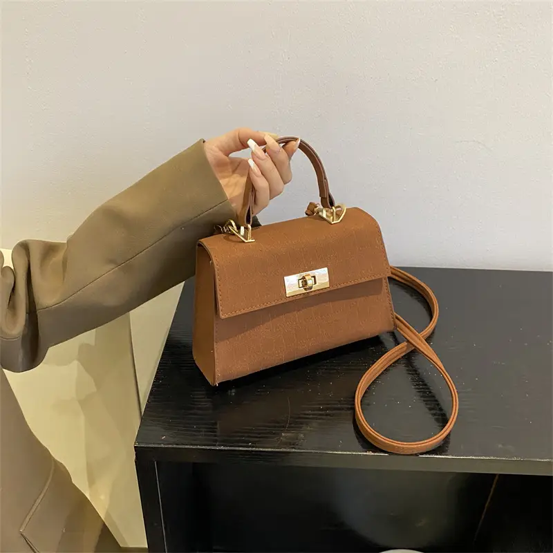 Black Stone Pattern Shoulder Bag for Women 2023