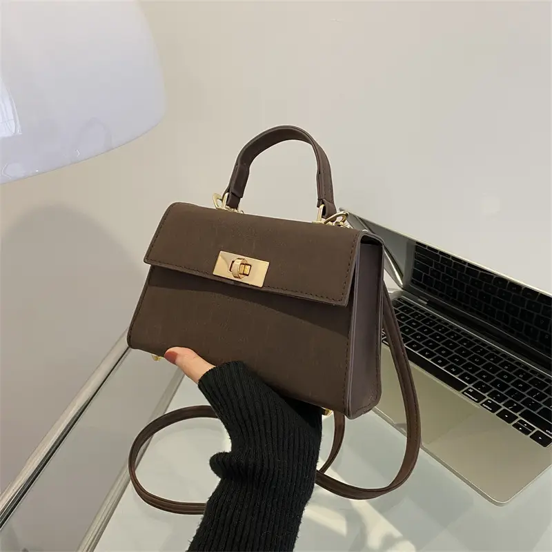 Black Stone Pattern Shoulder Bag for Women 2023