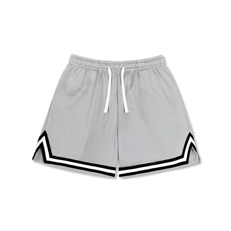 Men's White Basketball Shorts with Black Trim - Image 10