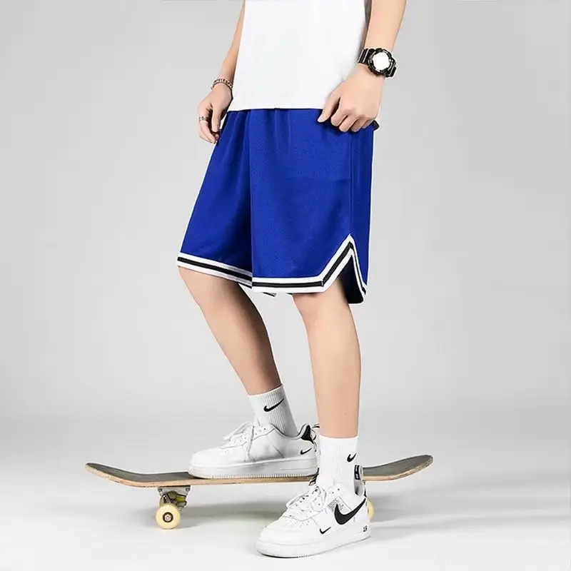Men's White Basketball Shorts with Black Trim - Image 4