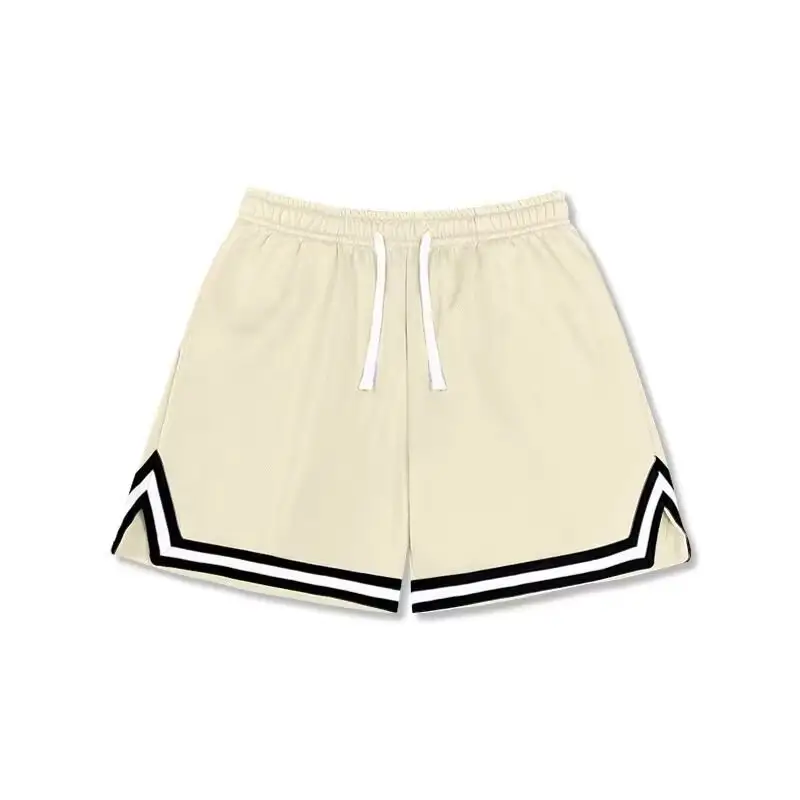Men's White Basketball Shorts with Black Trim - Image 5