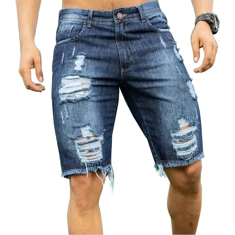 Men Ripped Stretch Jeans Slim Fit Cross Border - Image 5