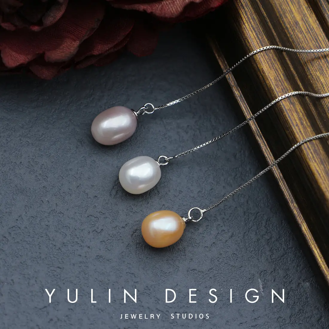 925 Sterling Silver Pearl Earrings Pendant Set - Image 2