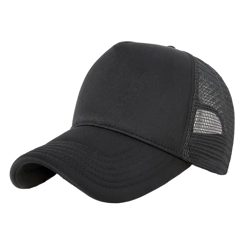Blue Mesh Truck Cap with High Skull Top Design