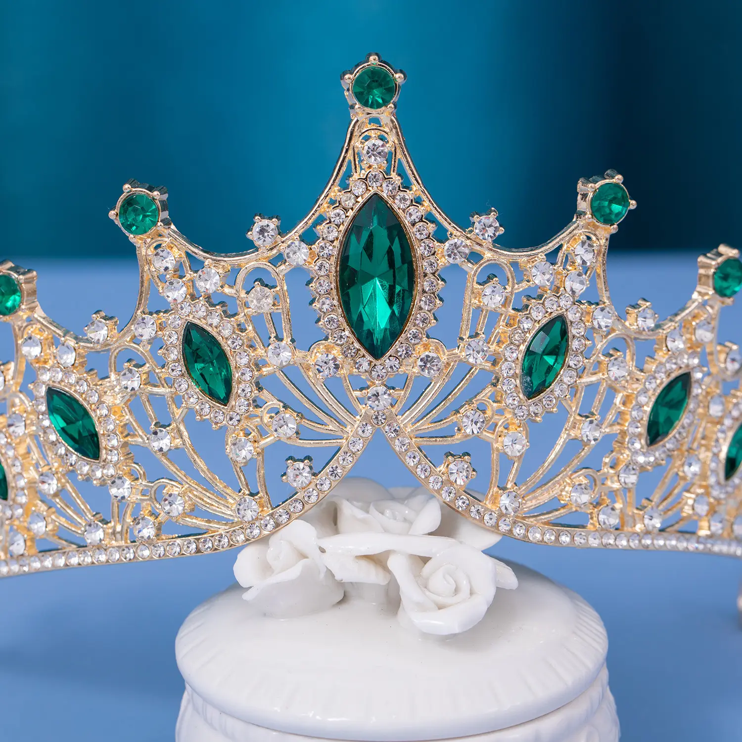 Purple Crystal Bridal Crown Hair Accessory - Image 14
