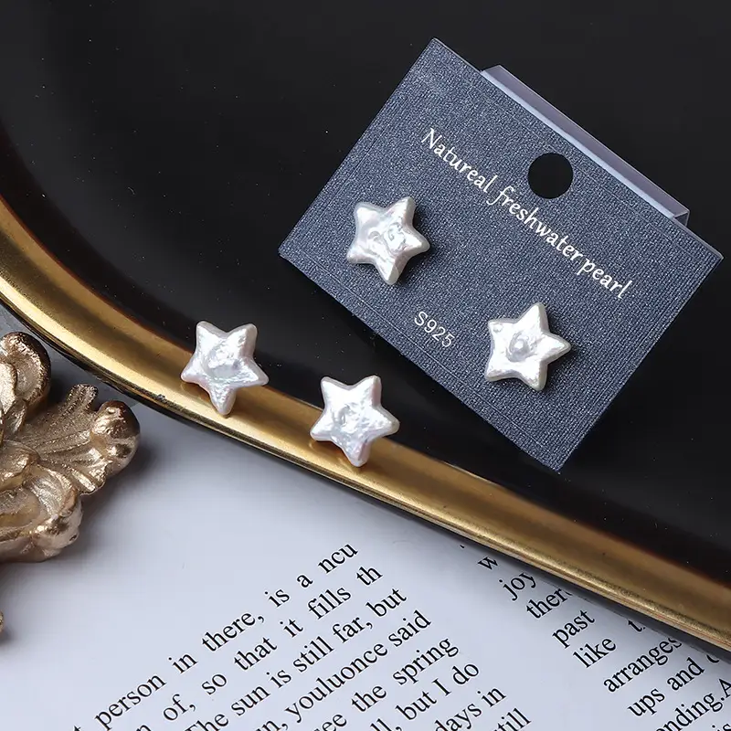 Lucky Star Pearl Earrings S925 Sterling Silver - Image 3