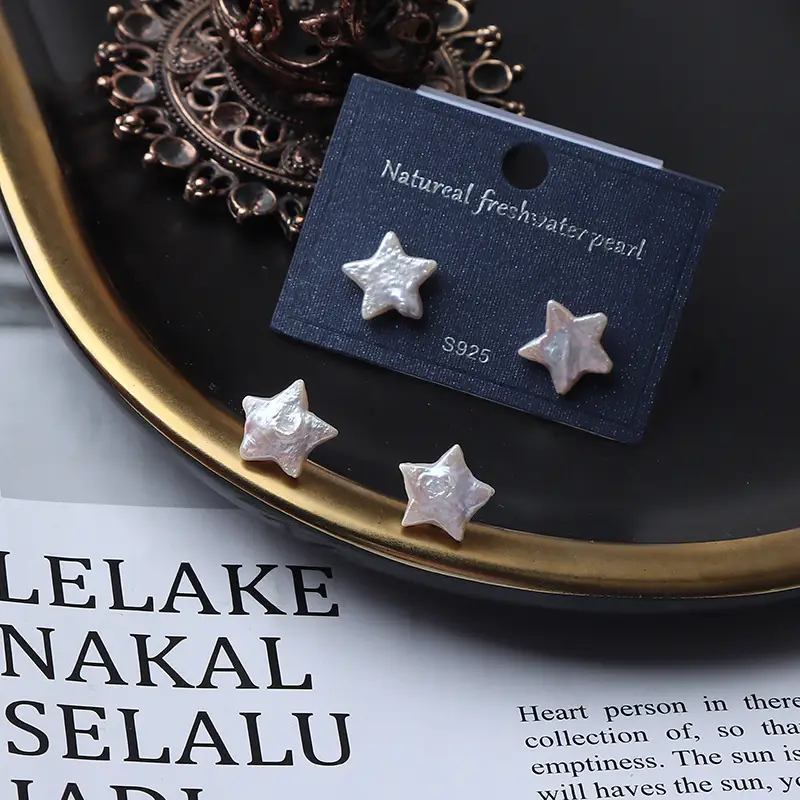 Lucky Star Pearl Earrings S925 Sterling Silver - Image 5