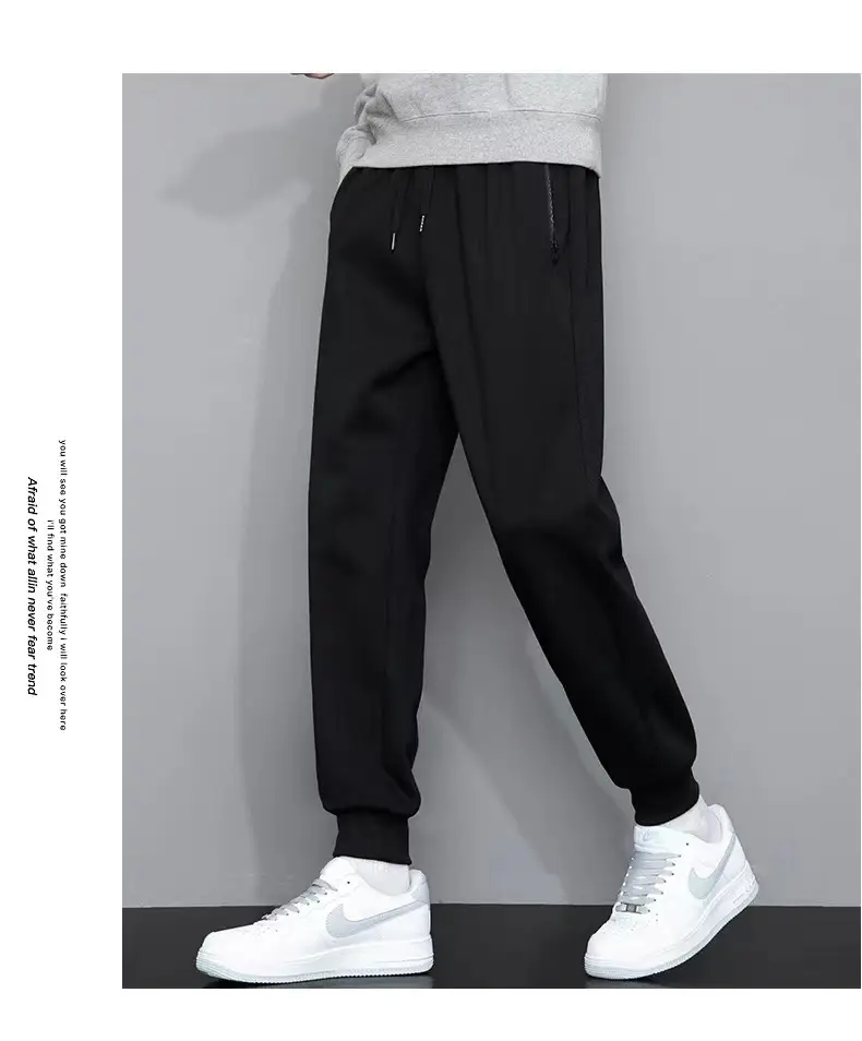 Men 2023 Grey Loose Leg Sweatpants Casual — feature 18