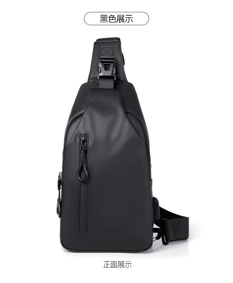 USB Leather Crossbody Bag Water Repellent Small — feature 34