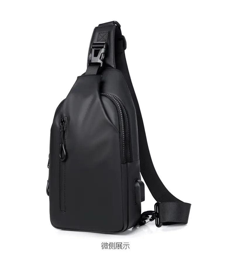USB Leather Crossbody Bag Water Repellent Small — feature 35