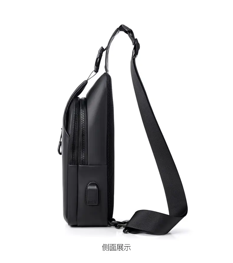 USB Leather Crossbody Bag Water Repellent Small — feature 36