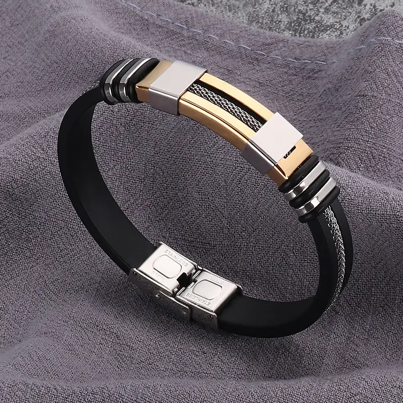 Men's Stainless Steel Watch with Beaded Bracelet Set - Image 13