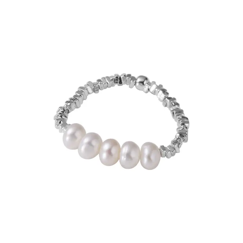 S925 Sterling Silver Pearl Ring Red Book All Match - Image 7
