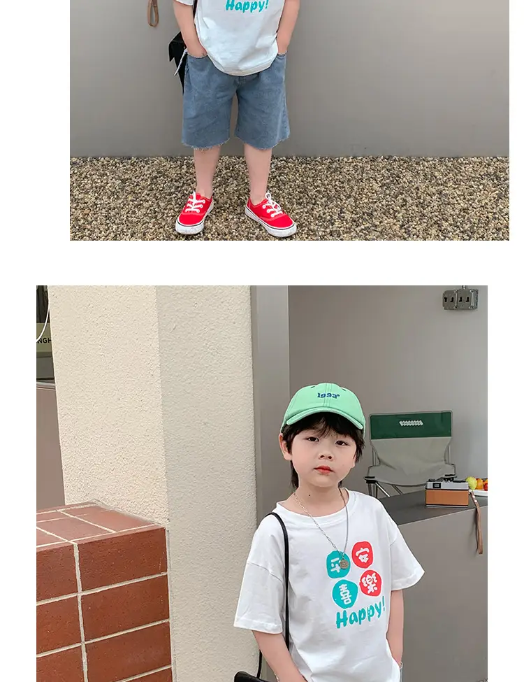 Summer Kids T-Shirt Pure Cotton Boys Girls Half Sleeve 2025 — feature 3