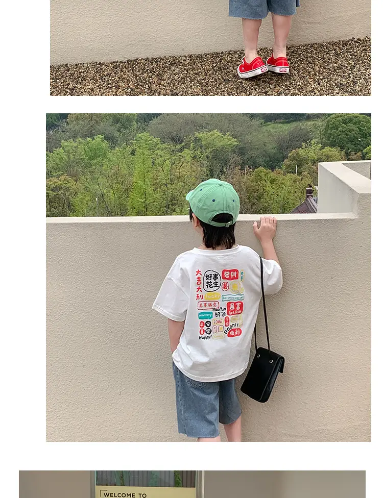 Summer Kids T-Shirt Pure Cotton Boys Girls Half Sleeve 2025 — feature 6