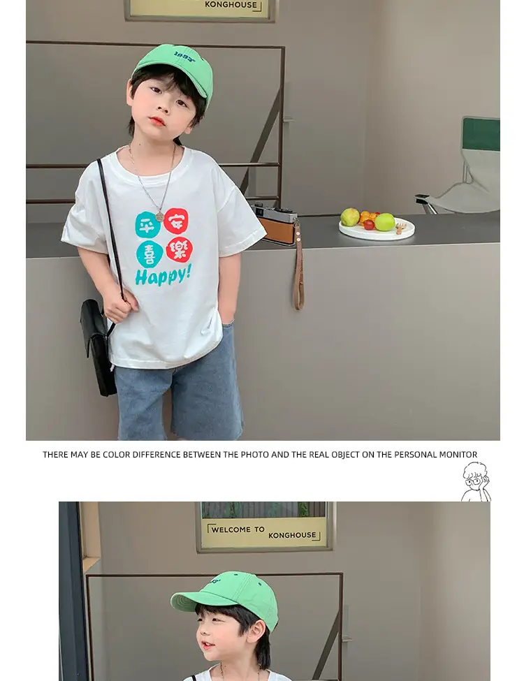 Summer Kids T-Shirt Pure Cotton Boys Girls Half Sleeve 2025 — feature 7