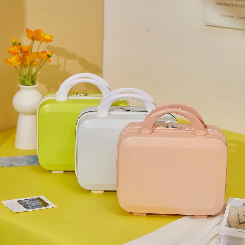 14 Inch Portable Makeup Bag for Women Mini Travel Suitcase - Image 7
