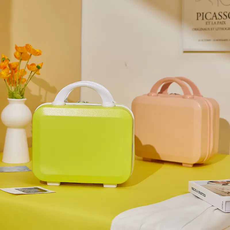 14 Inch Portable Makeup Bag for Women Mini Travel Suitcase - Image 8