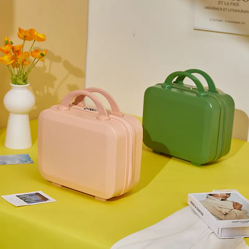 14 Inch Portable Makeup Bag for Women Mini Travel Suitcase - Image 9